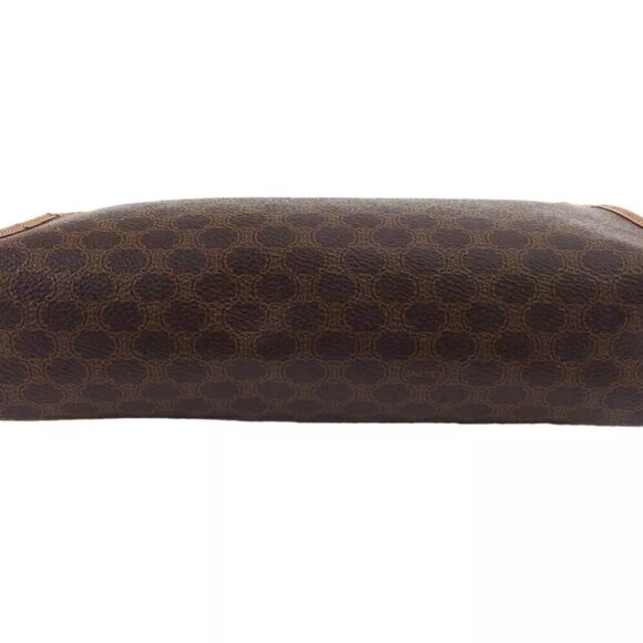 CELINE Clutch Bag Macadam Beige PVC ?~ Leather Authentic Used T19751 - Picture 5 of 9